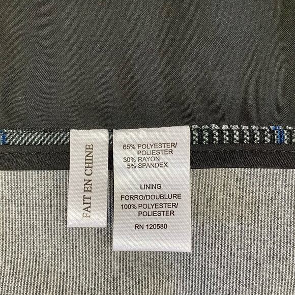 Amanda and Chelsea Multicolor Plaid Ponte Topper Jacket, Medium - Picture 8 of 9